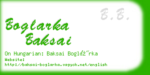 boglarka baksai business card